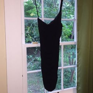 BCBGMaxAzria Black One-Shoulder Mini Dress